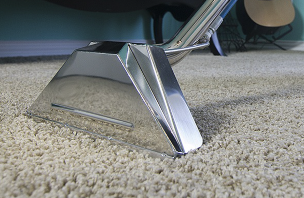 close up of carpet steam cleaner